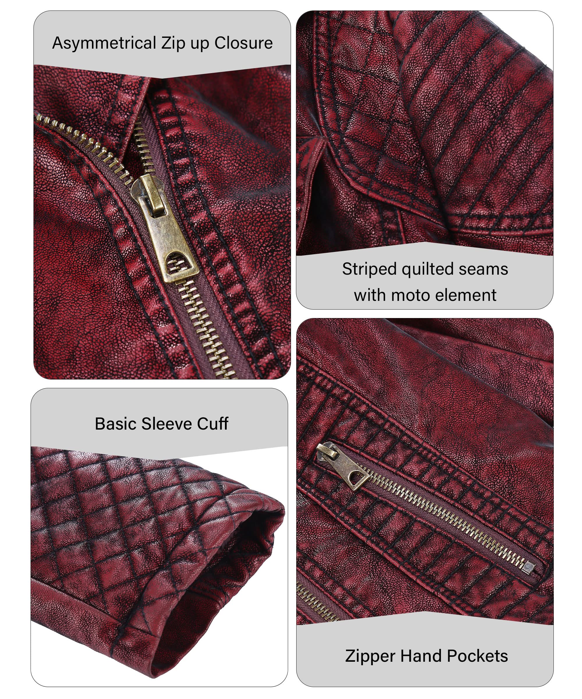Bellivera Women's Faux Leather Casual Jacket 2026 Spring Trendy Motorcycle Outfits Lightweight Classic Coat