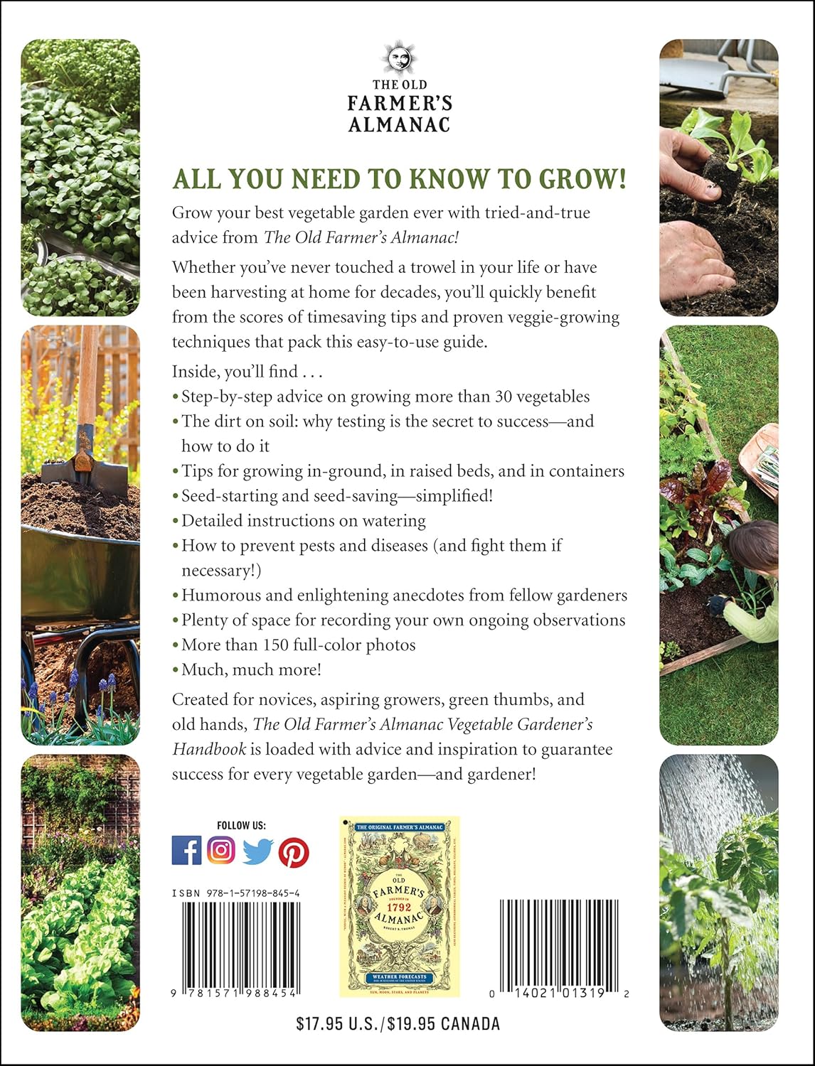 The Old Farmer's Almanac Vegetable Gardener’s Handbook: Essential Step-by-Step Advice for Growing Vegetables and Achieving Success