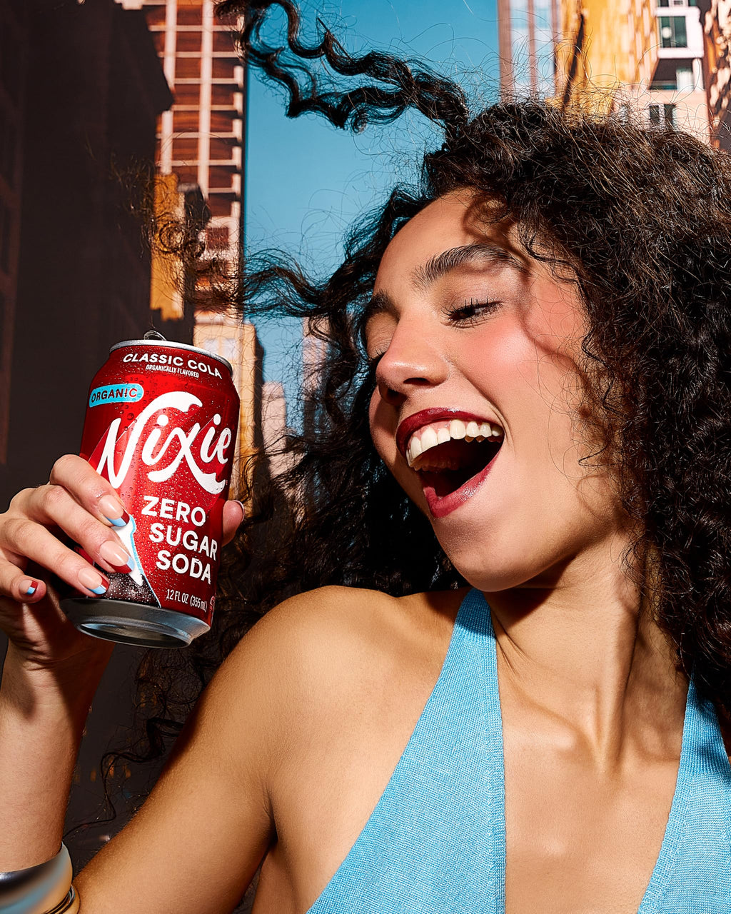 Nixie Organic Zero Sugar Soda, NEW Cherry Cola, Healthy Soda Pop, Non-GMO, 0 Sugar, 0 Calories, 40mg Caffeine, 12oz Cans (12 Pack)