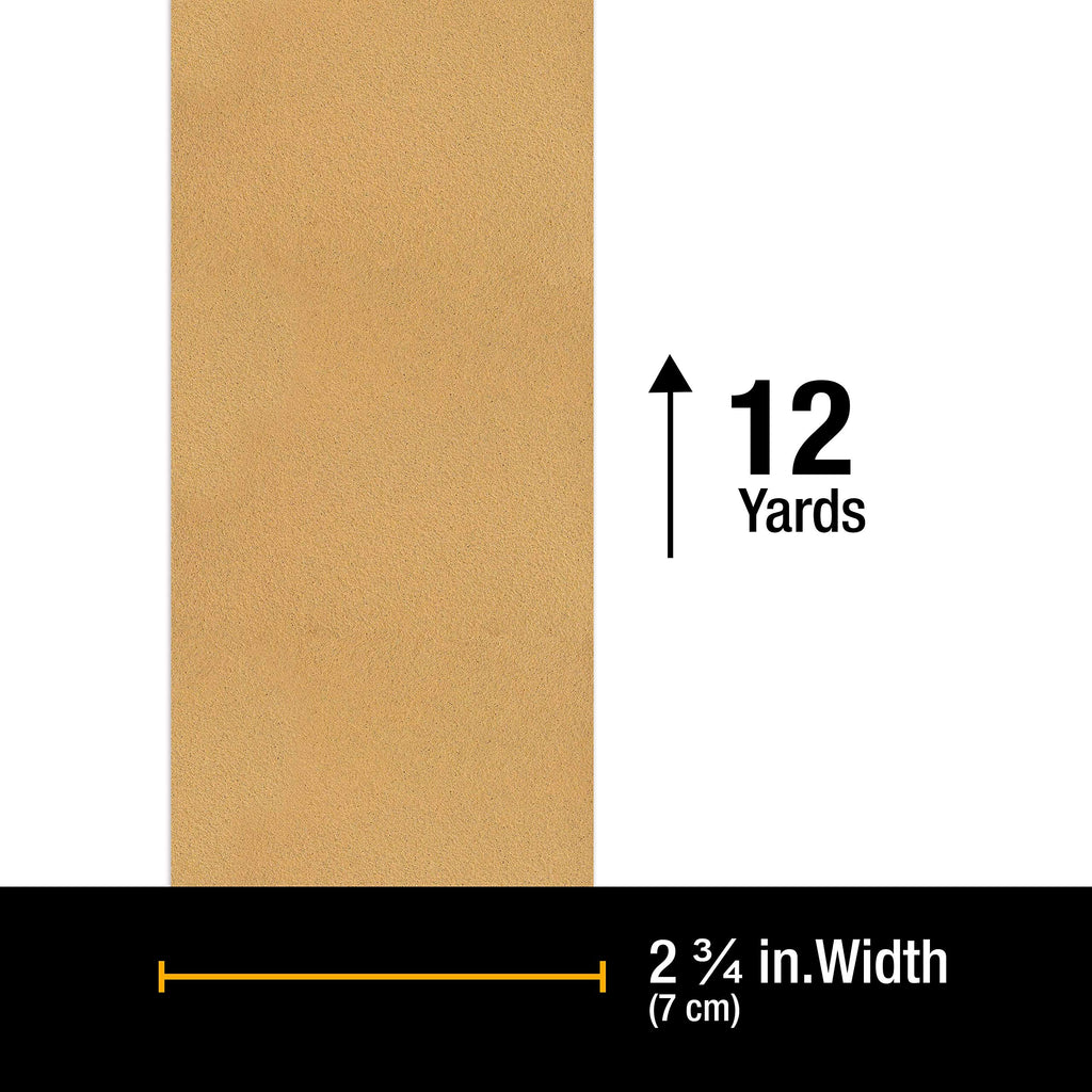 Dura-Gold Premium - 40 Grit Gold - Hook & Loop Backing Longboard Continuous Sandpaper Roll, 2-3/4" Wide, 12 Yards Long - For Automotive & Woodworking Air File Long Board Sanders, Hand Sanding Blocks