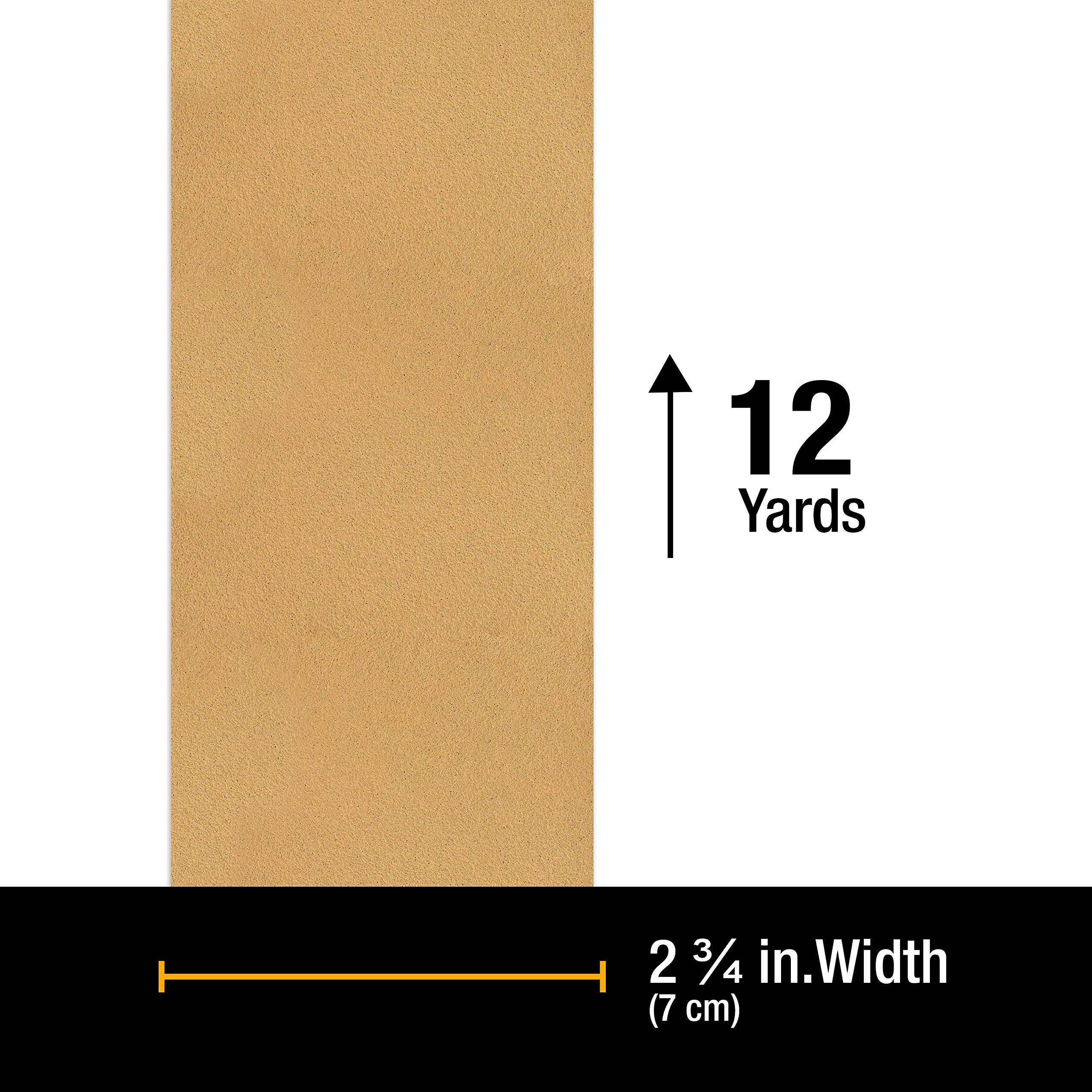 Dura-Gold Premium - 40 Grit Gold - Hook & Loop Backing Longboard Continuous Sandpaper Roll, 2-3/4" Wide, 12 Yards Long - For Automotive & Woodworking Air File Long Board Sanders, Hand Sanding Blocks