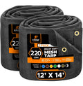 Xpose Safety Heavy Duty Mesh Tarp - 4' x 10' – Multipurpose Black Protective Cover with Air Flow - Use for Tie Downs, Shade, Fences, Canopies, Dump Trucks – Weather and Tear Resistant