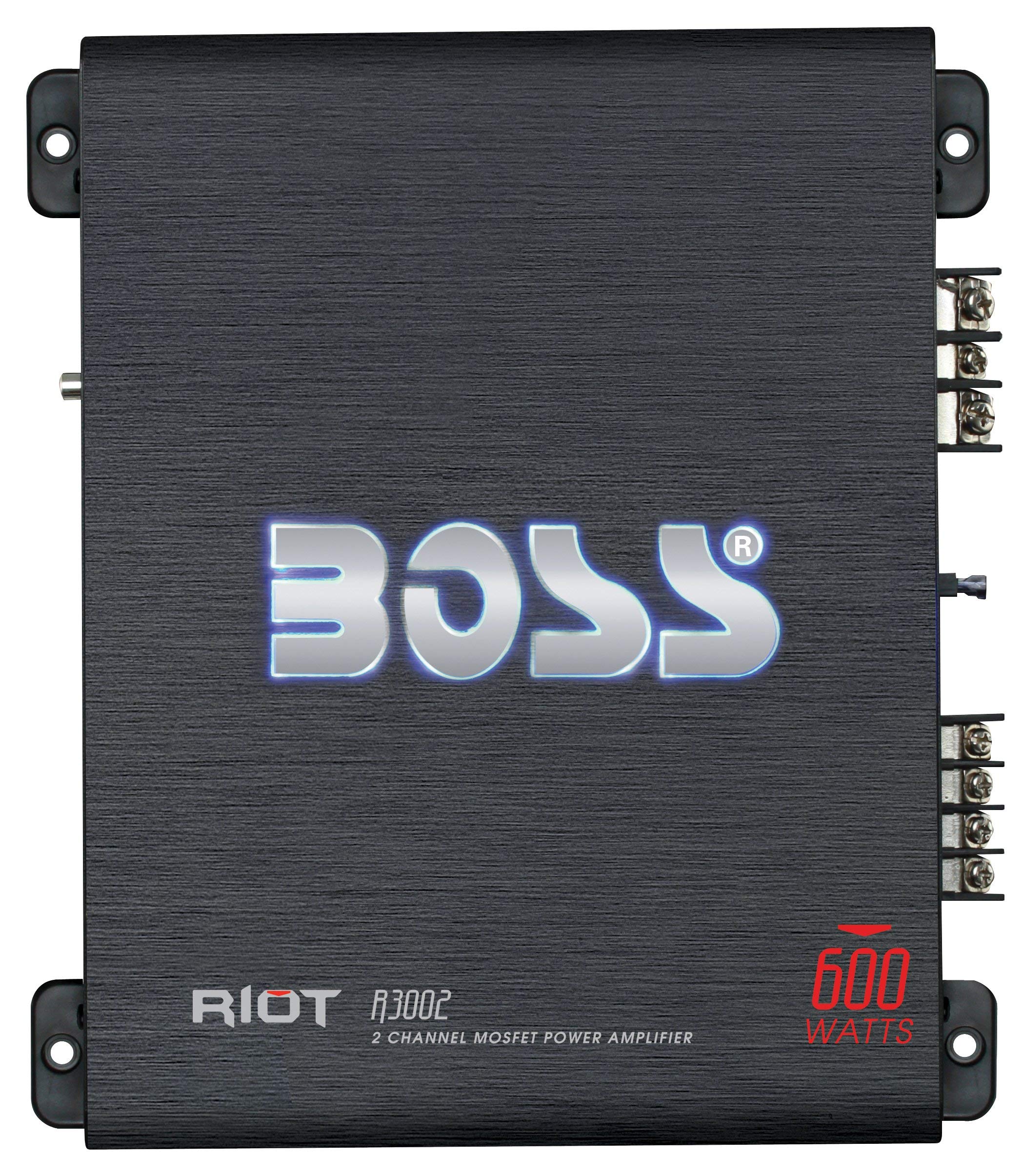 BOSS Audio Systems R1004 Riot Series 4 Channel Class A/B Car Amplifier - 400 High Output, IC (Integrated Circuit), Hook Up to Subwoofer for Bass