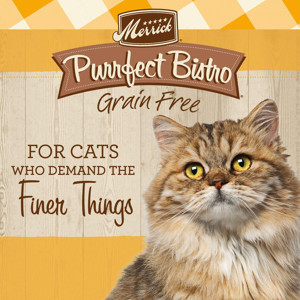 Merrick Purrfect Bistro Grain Free Natural Dry Cat Food For Adult Cats, Real Chicken And Sweet Potato Recipe - 12 lb. Bag