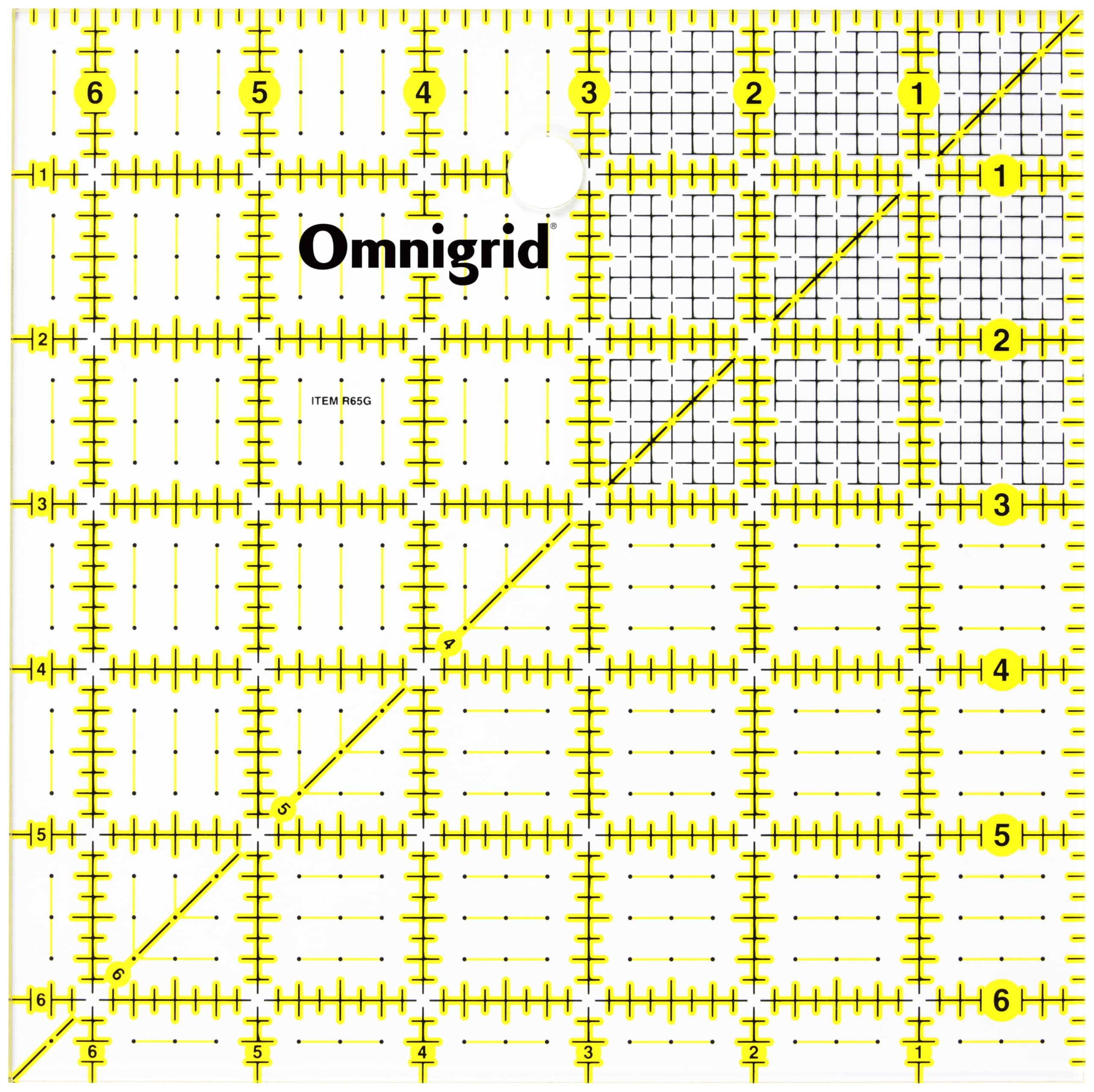 Omnigrid 4-1/2" x 4-1/2" Square Quilting and Sewing Ruler