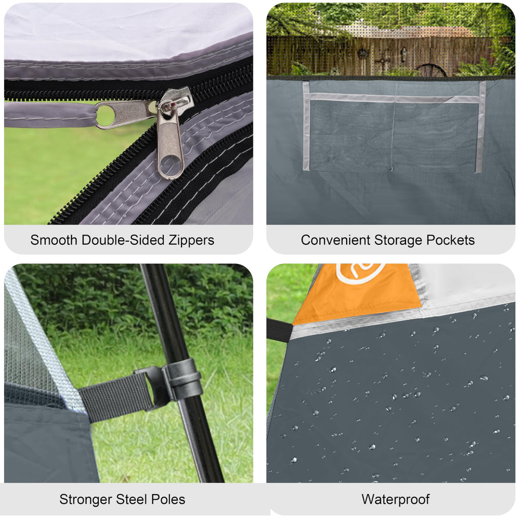 CAMPROS CP Camping Tent 2/4/6 Person, Waterproof Windproof Double Layer Dome Tent, Easy Setup with Large Mesh Windows & Wide Door for Outdoor Camping Backyard