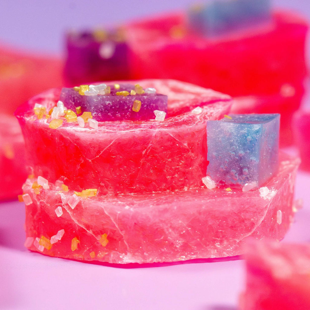 Silky Gem - Edible Lychee Flavored Aurora Crystal Candy, 8-10 pieces, Kohakutou, Edible Gem, Vegan, Gluten Free, ASMR