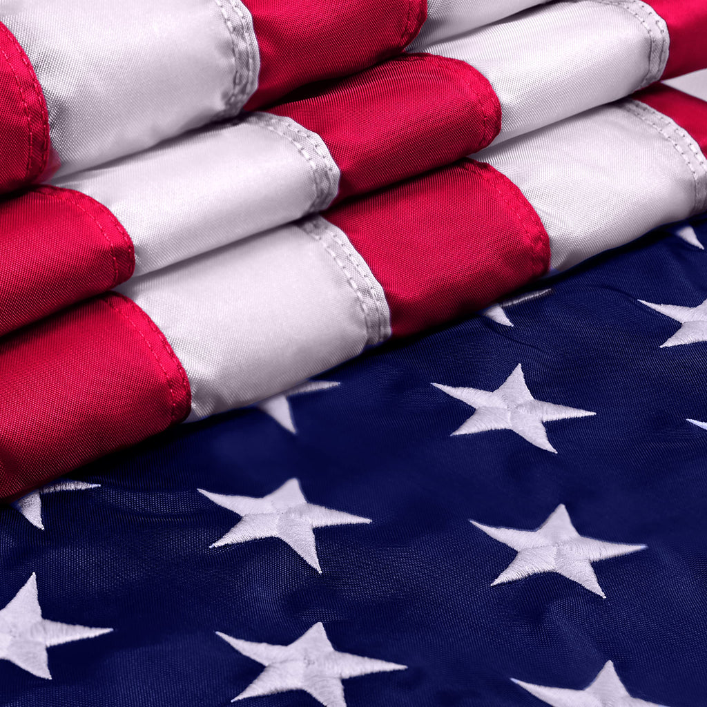 2X3 American Flag for Outside | American Flag Made in USA Heavy Duty American Flags for Outside 2X3 with Embroidered Stars and Sewn Stripes - All Weather US