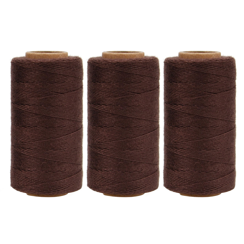 Lusecarl Polyester Thread 110 Yards Each Spool for Hair Extensions 3 Rolls Hair Weave Sewing Threads for Hand Sewing, Hair Extensions, Making Wigs DIY (3 Thread, Black)