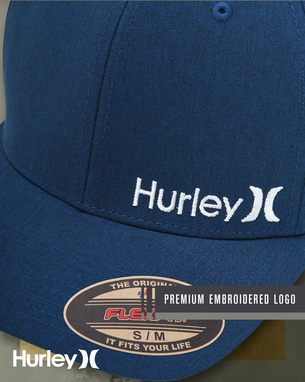 Hurley mens One & Only Corp Flexfit Perma Curve Bill Baseball Hat