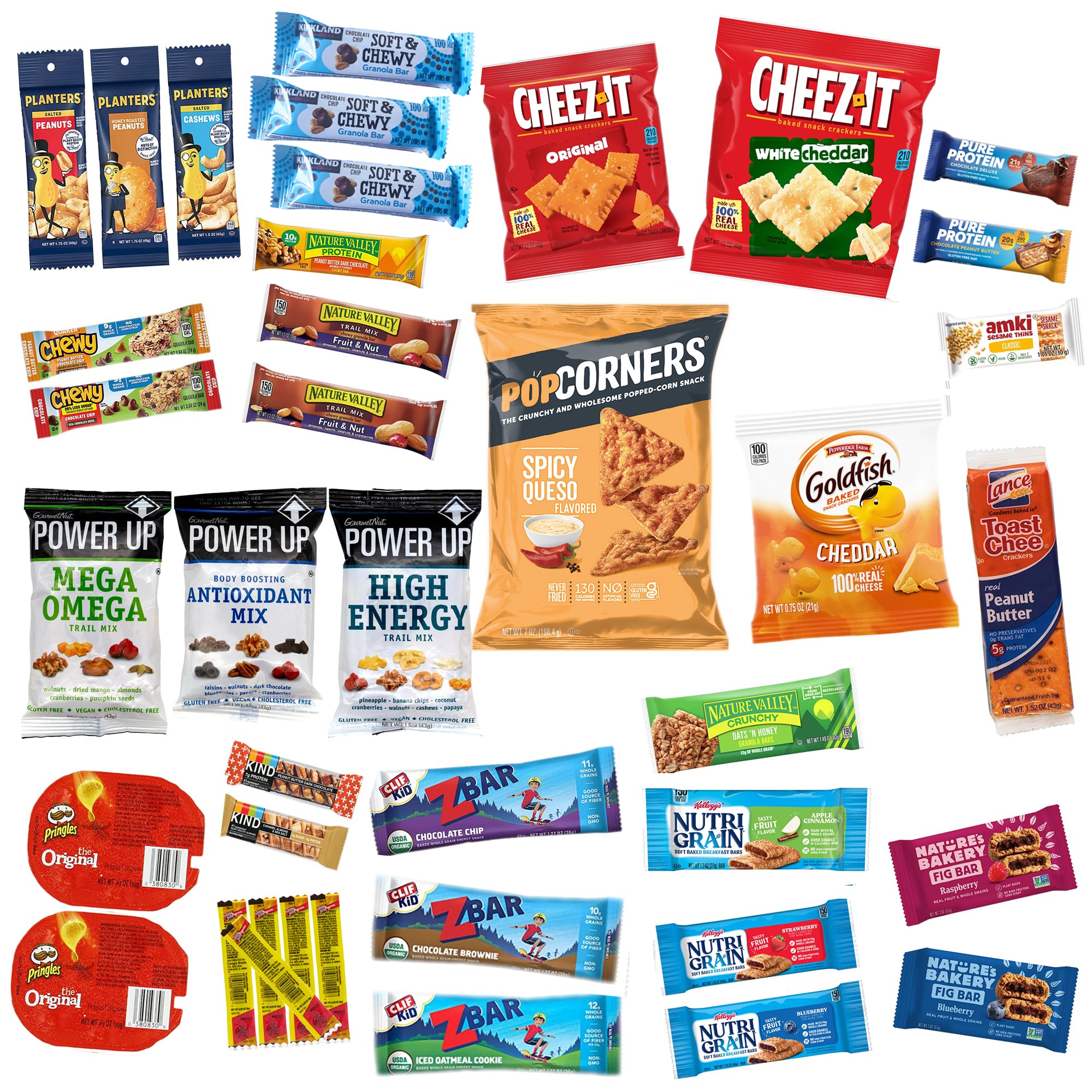 Jumbo Jumble Snack Box (25 Count) Gift Care Package Snacks Variety Pack for Adults Teens Kids Men Women school College Office Birthday (Healthy Set)