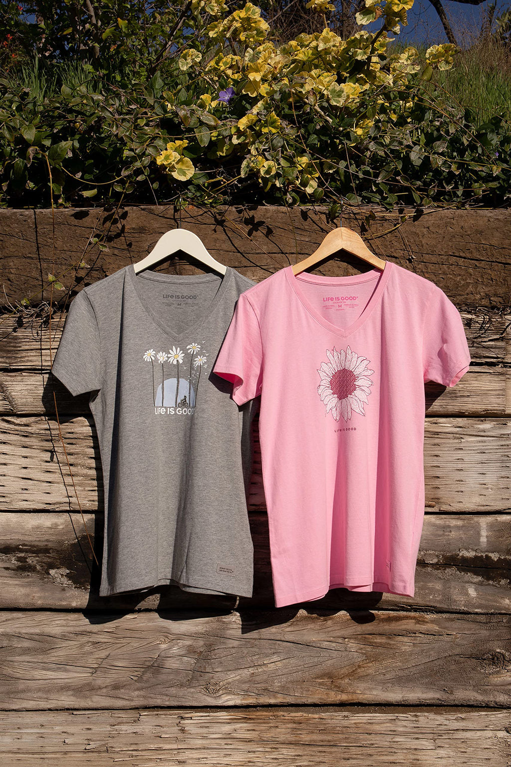 Life is Good Women's Crusher T-Shirts, Short Sleeve Cotton Graphic Tee Shirt, Floral Jars