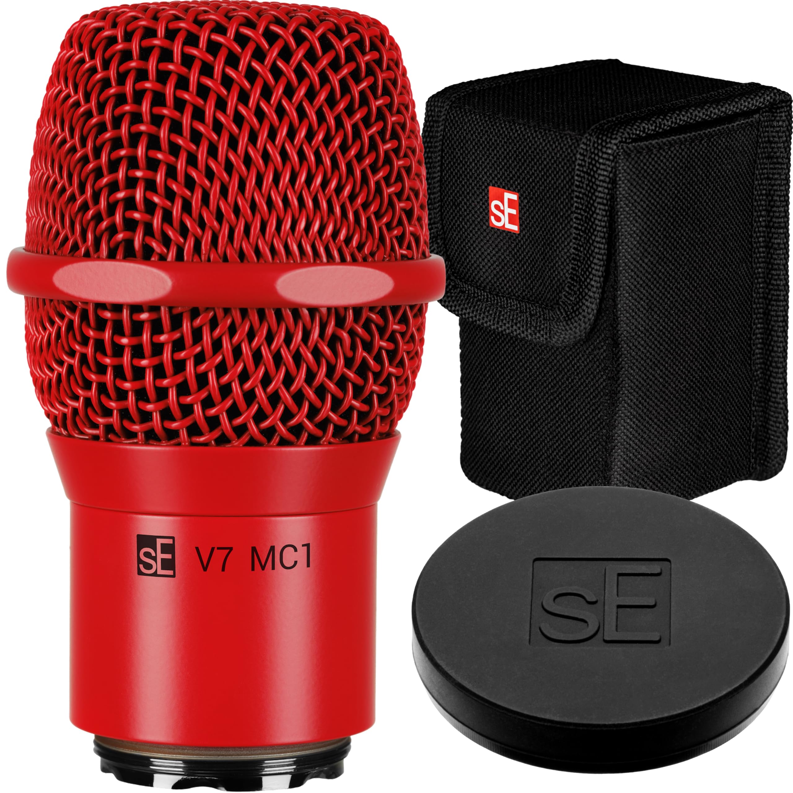 SE ELECTRONICS V7 MC1 Wireless Microphone Capsule - Compatible with Shure Wireless Transmitters - Professional Dynamic Microphone for Singing, Speech & Music Studio Recording (Black)