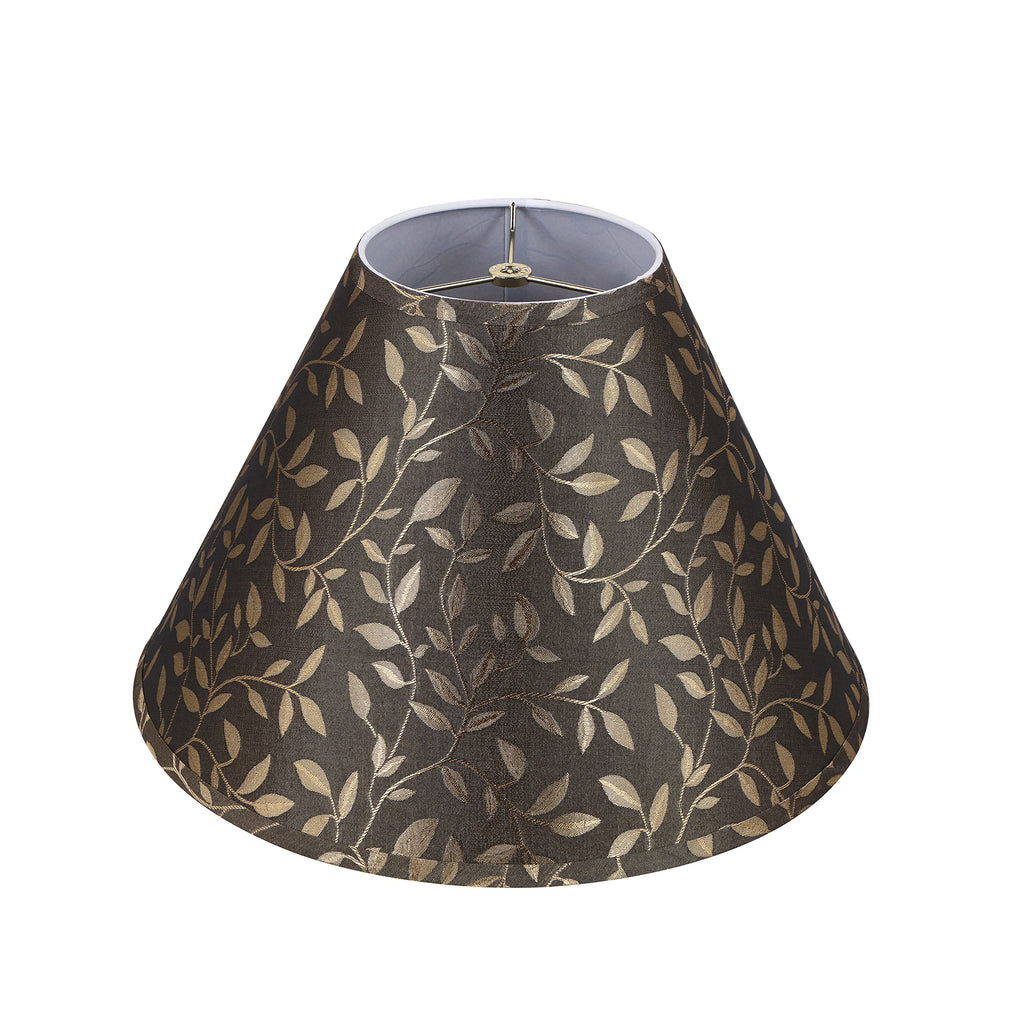 Aspen Creative 32083 Transitional Hardback Empire Shaped Spider Construction Lamp Shade in Brown, 18" wide (7" x 18" x 12 1/2")