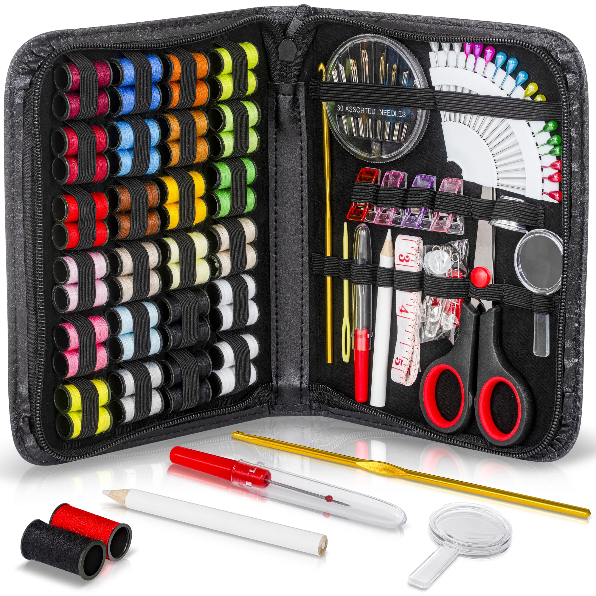ARTIKA Travel Sewing Kit, 59-Piece Portable Kit for Travel, Includes Scissors, Thread, Tape Measure - Sewing Accessories and Supplies