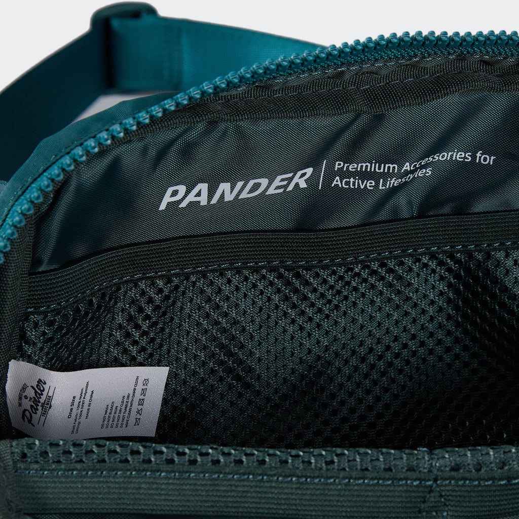 Pander Two Way Zipper Fanny Pack Nylon Everywhere Belt Bag for Women, Water Repellent Waist Packs, Crossbody Bags with Adjustable Strap (Black).