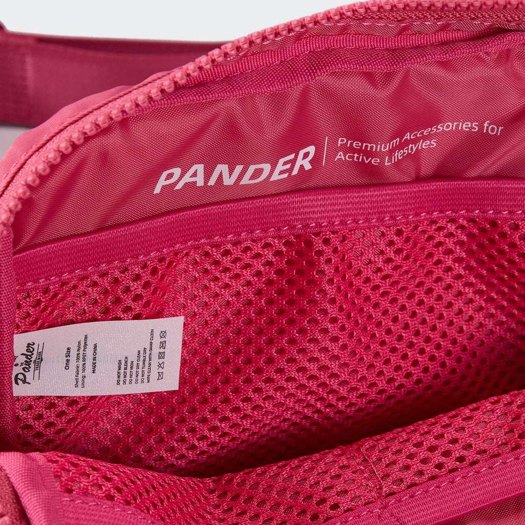 Pander Two Way Zipper Fanny Pack Nylon Everywhere Belt Bag for Women, Water Repellent Waist Packs, Crossbody Bags with Adjustable Strap (Black).