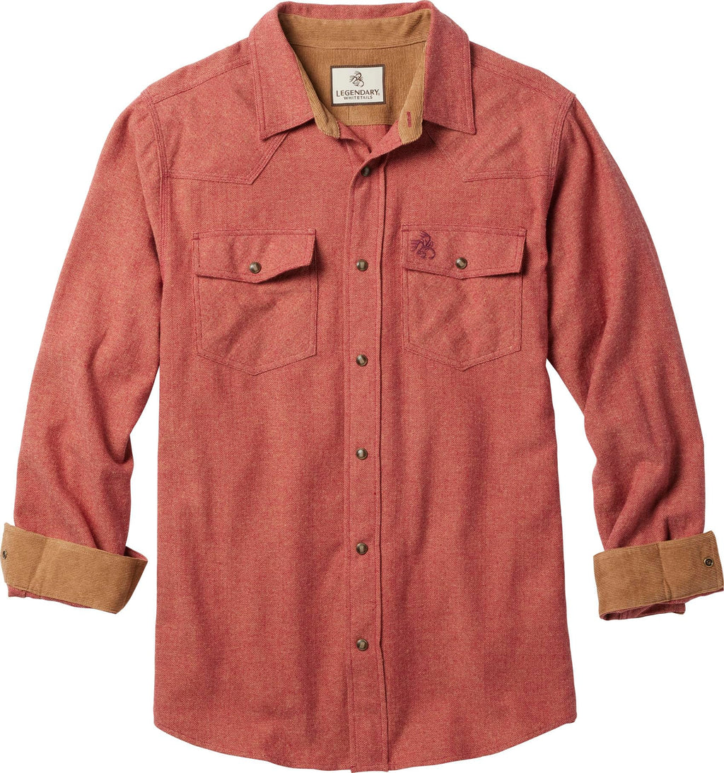 Legendary Whitetails Mens Western Button Up Brushed Cotton Flannel Shirt