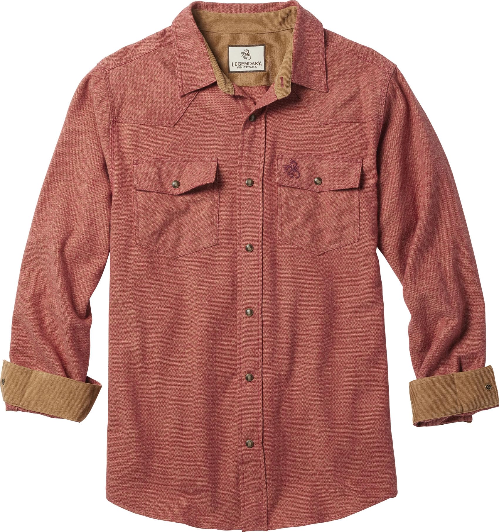 Legendary Whitetails Mens Western Button Up Brushed Cotton Flannel Shirt