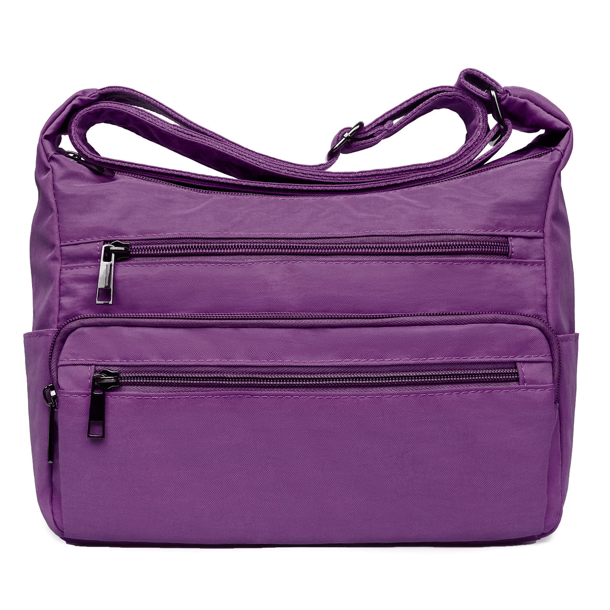 VOLGANIK ROCK RFID Purses for Women Fabric Nylon Multi Pocket Crossbody Bag Ladies Travel Handbag