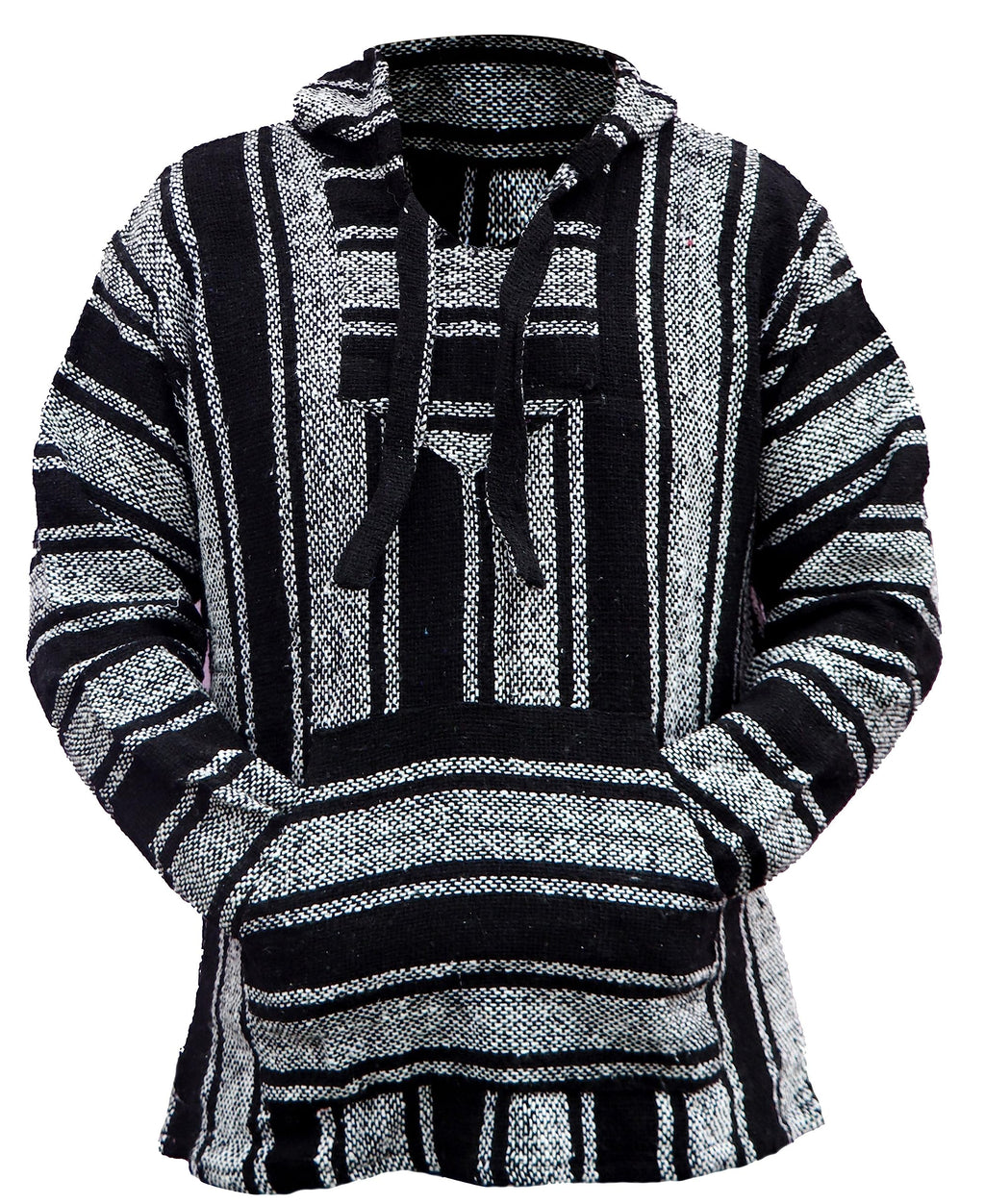 Del Mex Mexican Baja Hoodie Hippie Surf Poncho Sweater Sweatshirt Pullover Jerga