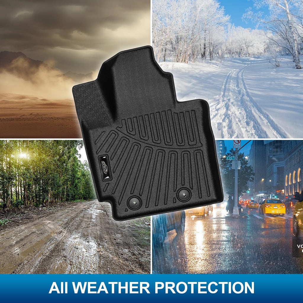 PELEUS Floor Mats for Toyota 4Runner 2003-2009 (4th Gen), All Weather Custom Fit Car Mats & Cargo Liner Set, Odorless TPE Heavy Duty Protection Accessories, Black (Only 5-Seat Models)