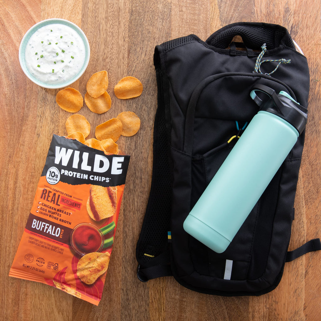 WILDE Protein Chips Barbeque, Thin and Crispy High Protein Snacks, Keto Friendly, Low Carb Chips, Real Ingredients, 1.34oz (Pack of 8)