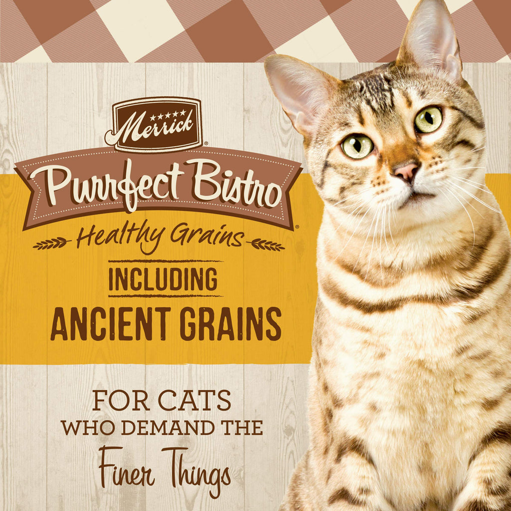 Merrick Purrfect Bistro Grain Free Natural Dry Cat Food For Adult Cats, Real Chicken And Sweet Potato Recipe - 12 lb. Bag