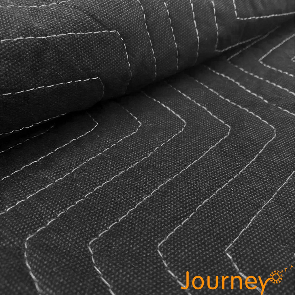 Moving Blankets 72"x80", (45 lb/dz Weight), Heavy Duty Moving Blanket, Deluxe Quality Padded Packing Blankets for Furniture Shipping and Storage, Black (1 Blanket)