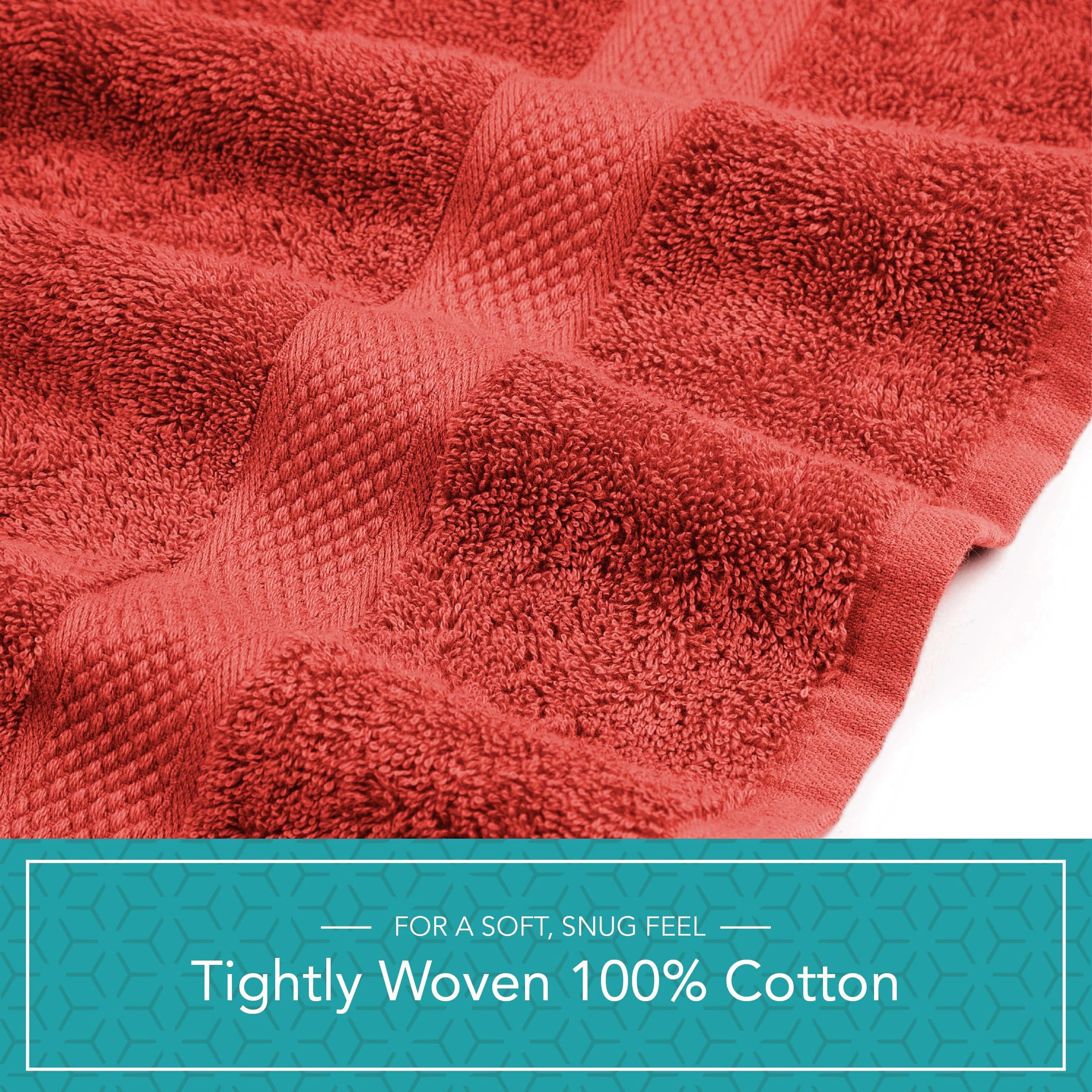 Pleasant Home Bath Towels Set of 6 (24” x 50”) 100% Cotton, 515 GSM | Lightweight, Soft & Highly Absorbent Luxury Towels for Bathroom | for Gym, Pool & Spa | 6 Pack, Gray
