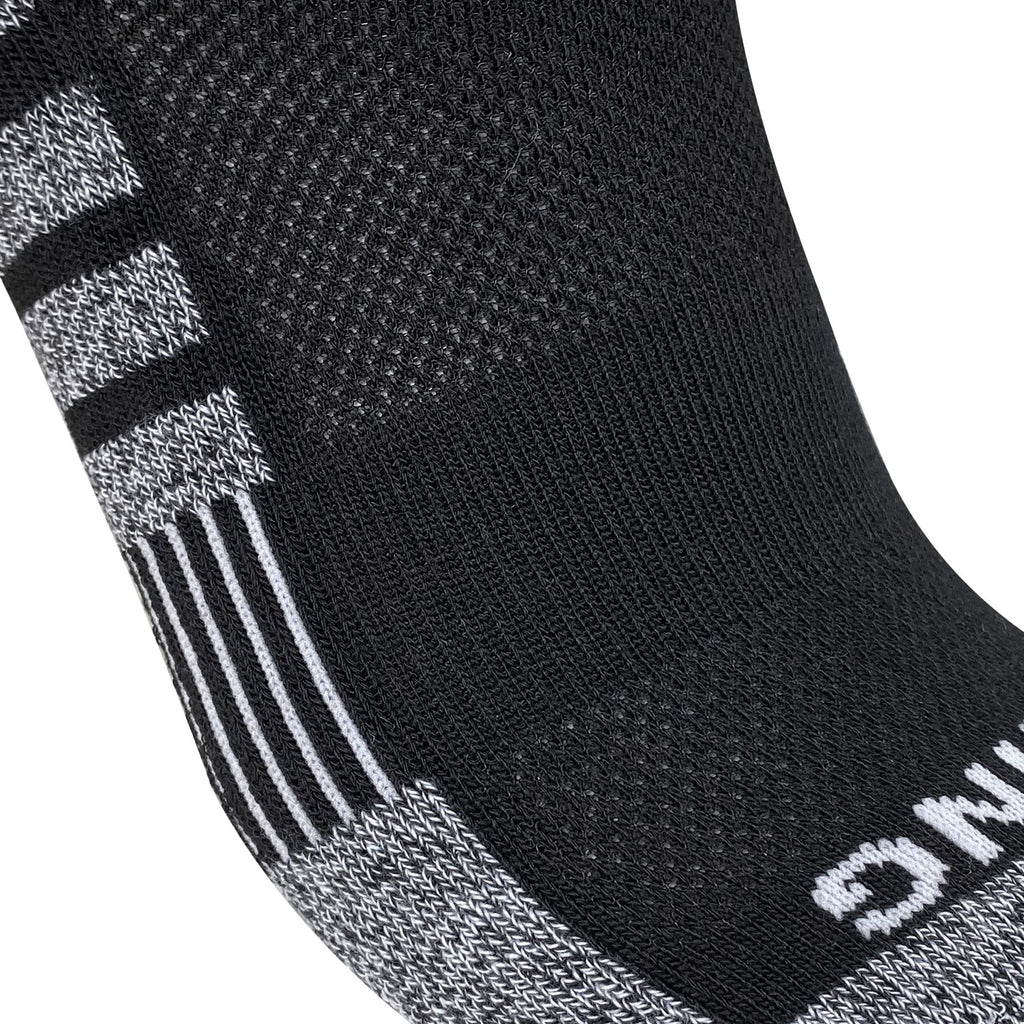 BERING Kids' Athletic Cushion Ankle Socks 6 Pairs Low Cut Heel Tab for Youth Big Boys Girls