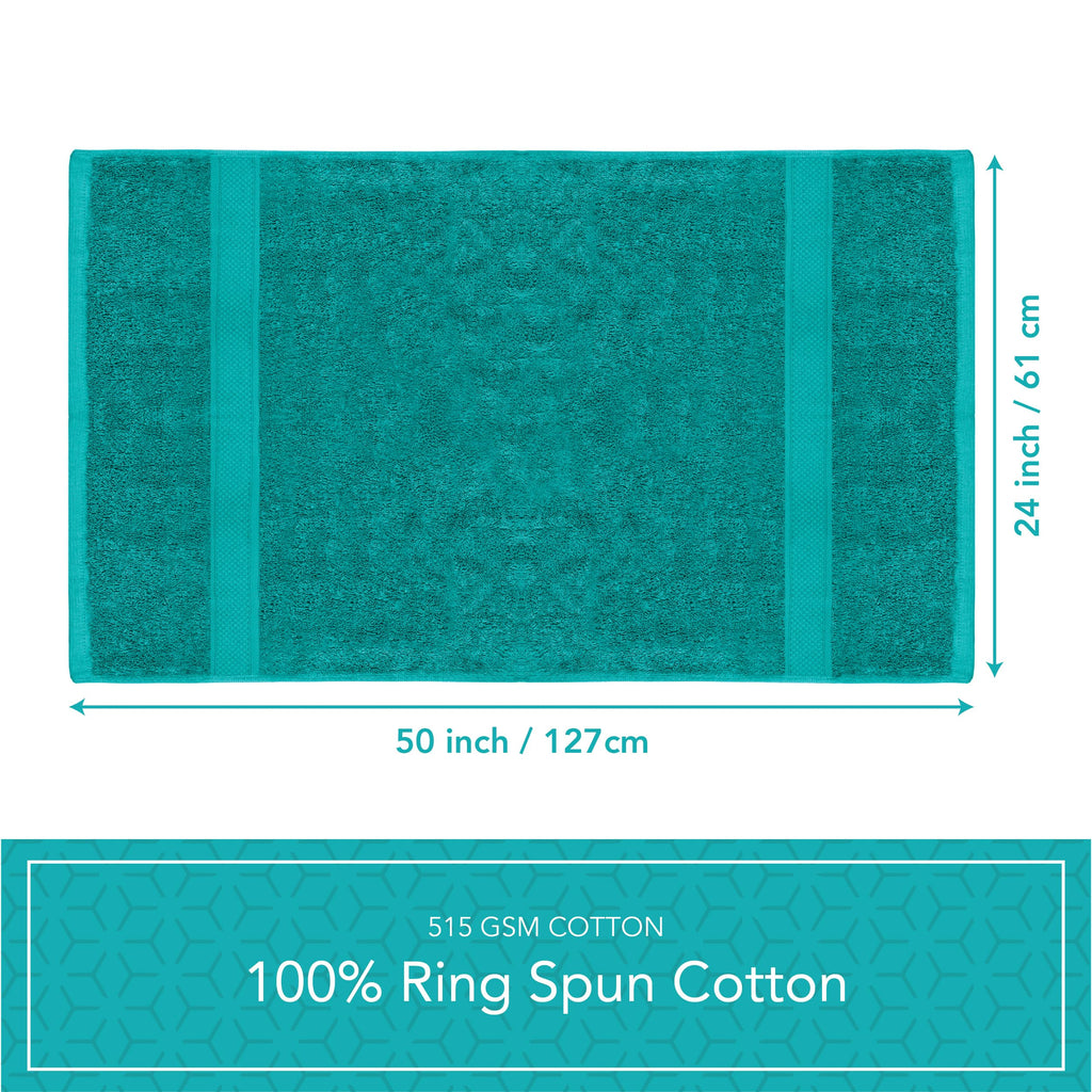 Pleasant Home Bath Towels Set of 6 (24” x 50”) 100% Cotton, 515 GSM | Lightweight, Soft & Highly Absorbent Luxury Towels for Bathroom | for Gym, Pool & Spa | 6 Pack, Gray