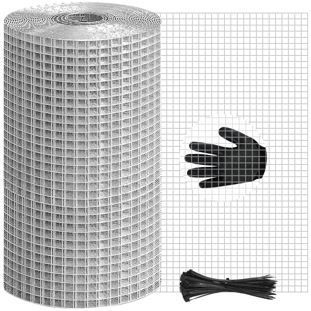 4in x 20ft Hardware Cloth Hot-Dip Galvanized Welded Chicken Wire Fencing - Heavy Duty 1/4inch 19 Gauge Wire Mesh for Garden, Chicken Coop, Rabbit Cage, Rodent & Predator Protection