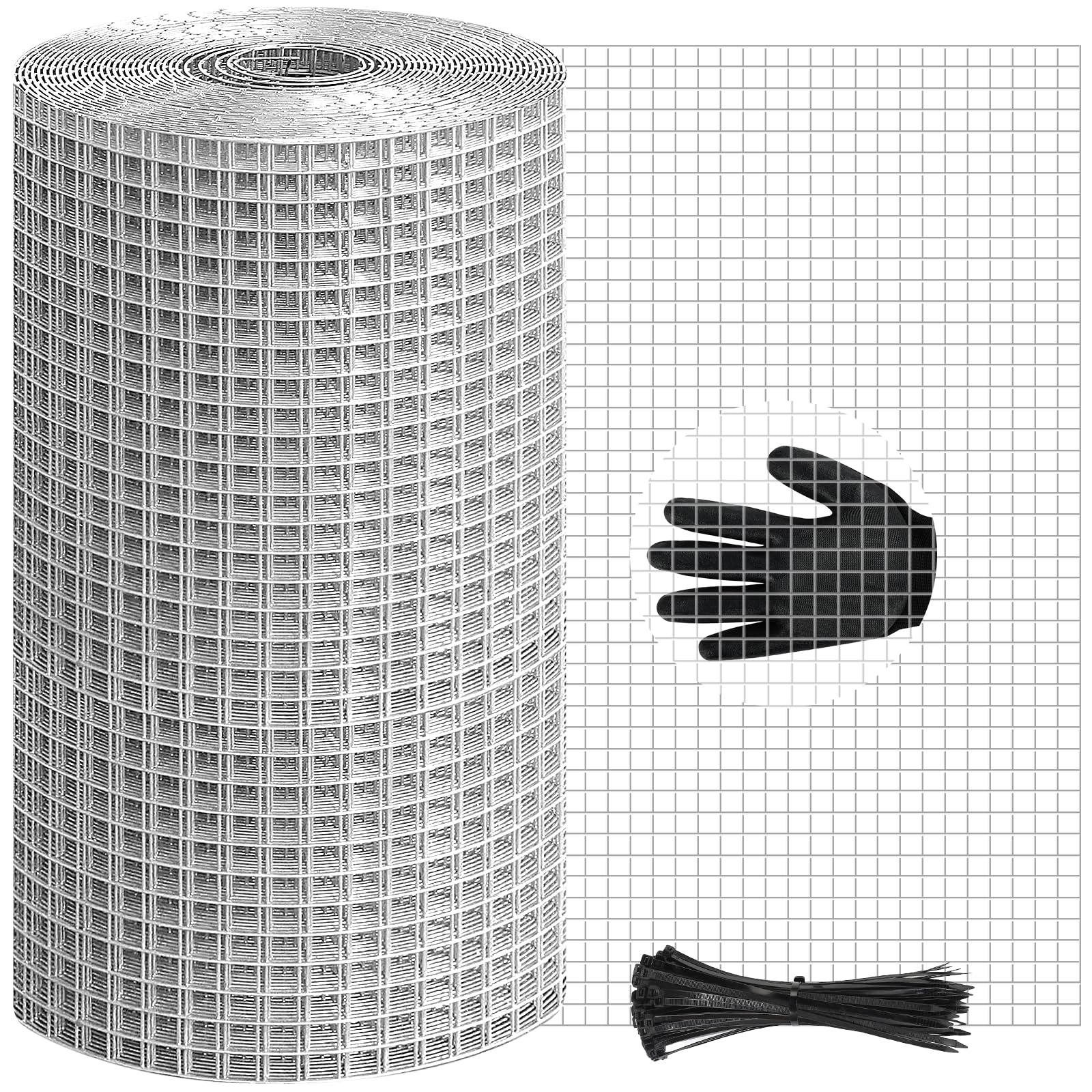 4in x 20ft Hardware Cloth Hot-Dip Galvanized Welded Chicken Wire Fencing - Heavy Duty 1/4inch 19 Gauge Wire Mesh for Garden, Chicken Coop, Rabbit Cage, Rodent & Predator Protection