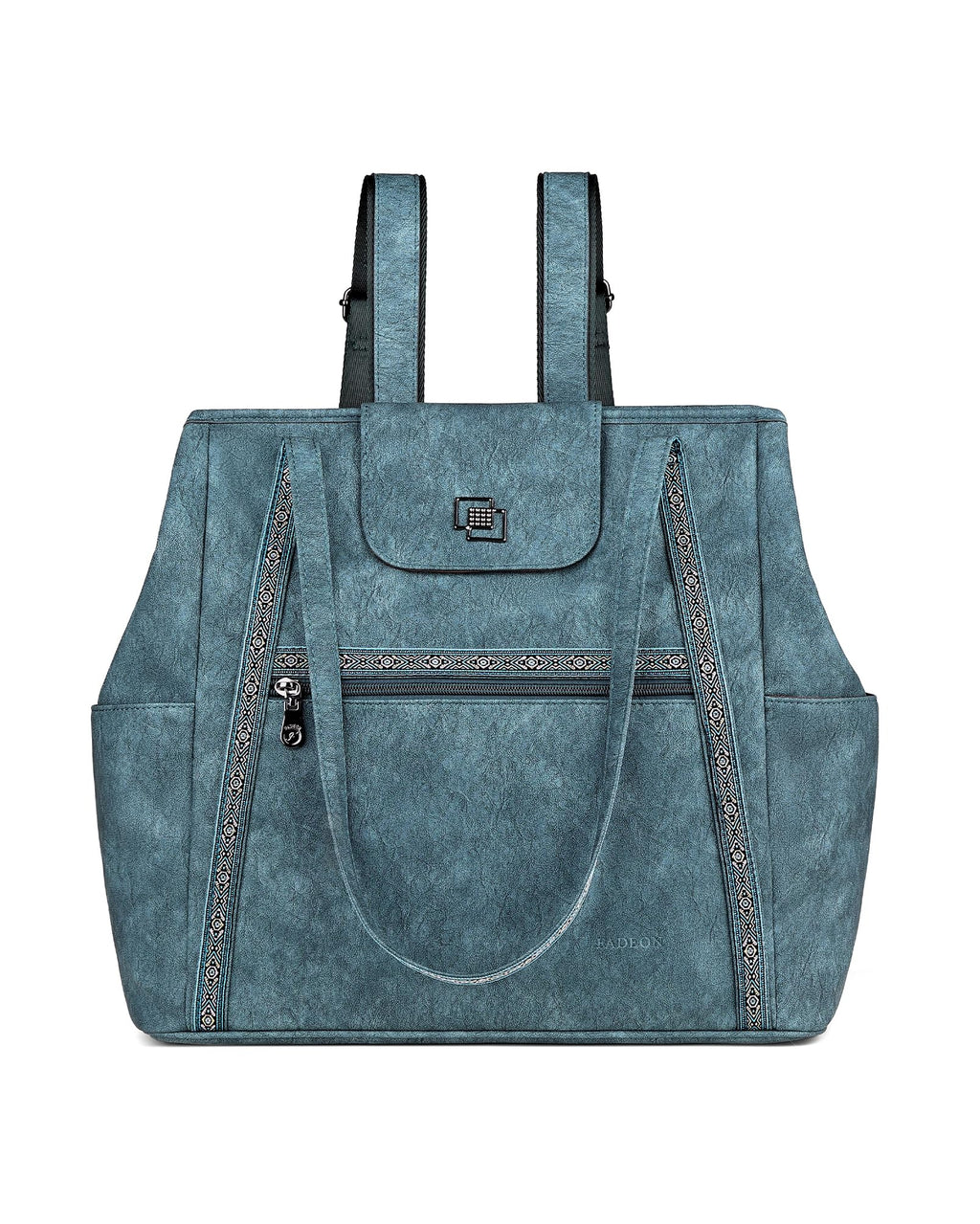 FADEON Large Laptop Tote Bag for Women Designer Leather Laptop Bag Fashion Travel Backpack Purse Shoulder Handbag