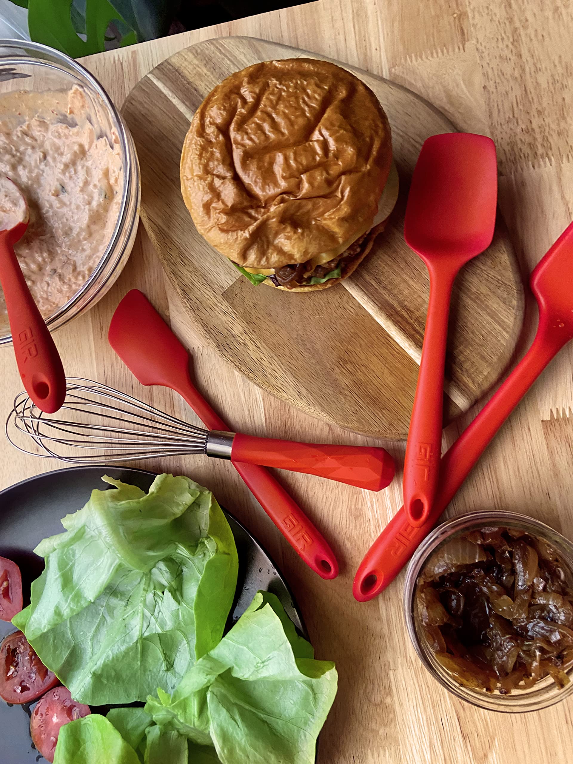 GIR: Get It Right Premium Silicone Spatula - Non-Stick Heat Resistant Kitchen Spatula - Perfect for Baking, Cooking, Scraping, and Mixing - Mini - 8 IN, Black