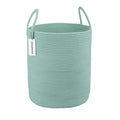 XUANGUO Black Cotton Rope Laundry Basket Hamper for Clothes Woven Storage Basket for Living Room Bedroom Boho Tall Rope Baskets for Blanket Toys Pillow Towels Baby Nursery Hamper Bin Large