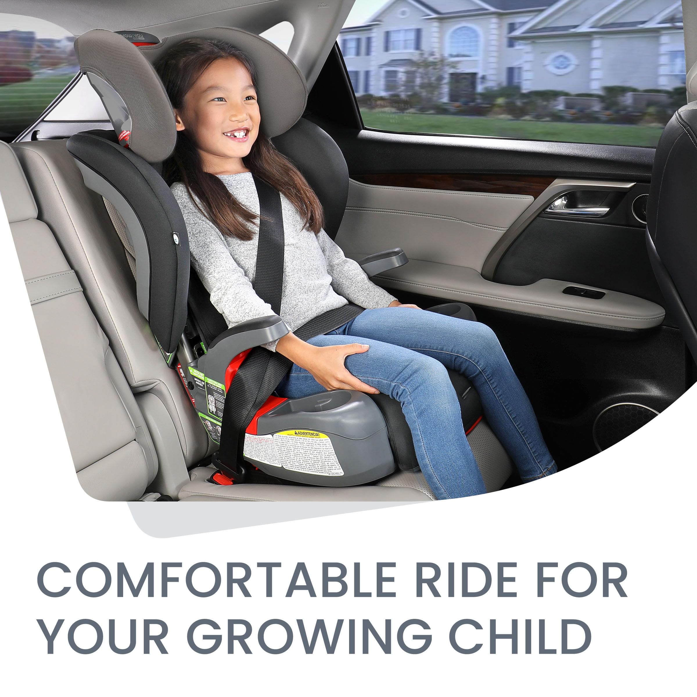 Britax Grow with You ClickTight Harness-2-Booster Car Seat, 2-in-1 High Back Booster, Black Contour