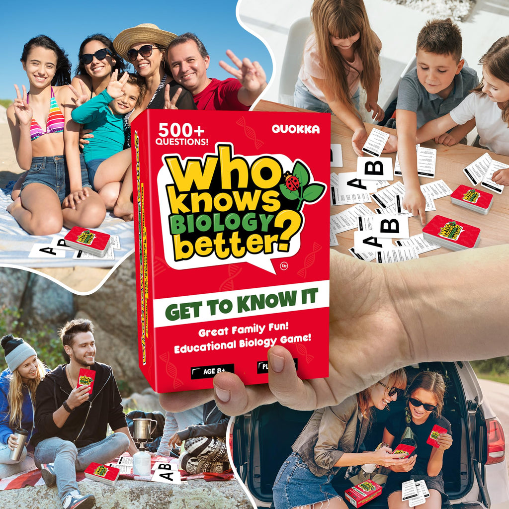 Family Board Games for Kids and Adults - Trivia Card Games for Kids 8-12 and Adults - Who Knows Me Better for Family Game Night - 500+ Facts Questions from Ages 6-8 — Fun Travel Car Activities for 5+