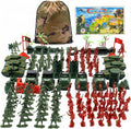 AMOR PRESENT 277 PCS Army Men Military Playset, Army Men Toys for Boys 8-12, Military Soldier Playset Plastic Toy Soldiers Figures and Accessories with Handbag, Stockings Gift for Kid