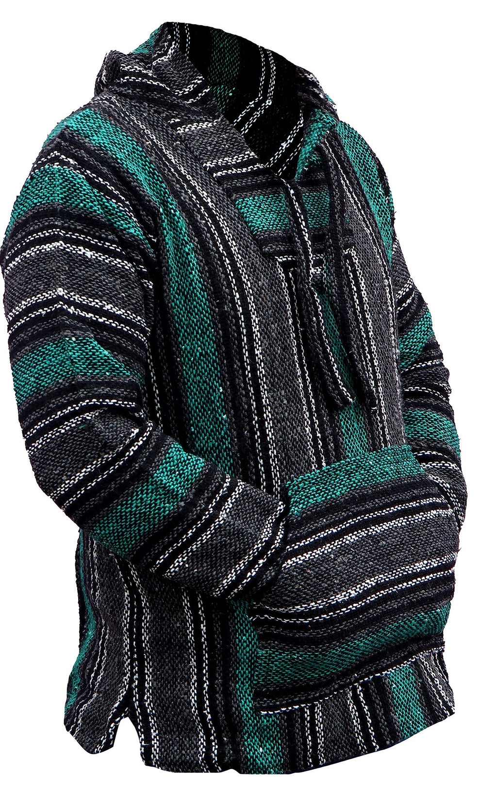 Del Mex Mexican Baja Hoodie Hippie Surf Poncho Sweater Sweatshirt Pullover Jerga