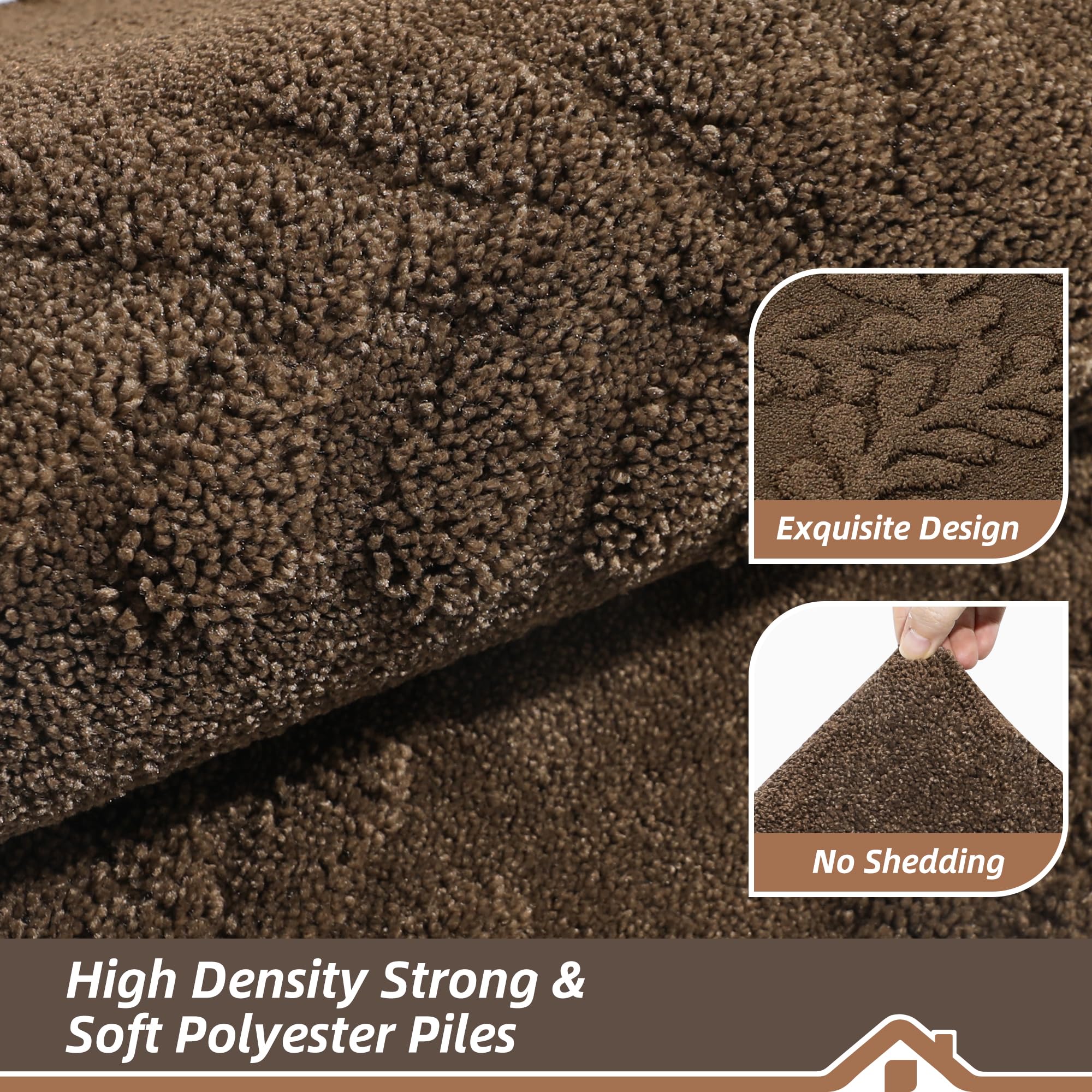 BEQHAUSE Door Mats 20”x32”, Non-Slip TPR Backing Entryway Doormat, Super Absorbent Welcome Mat for Front Door, Mud Shoes & Paws, Washable Entry Rugs, Black