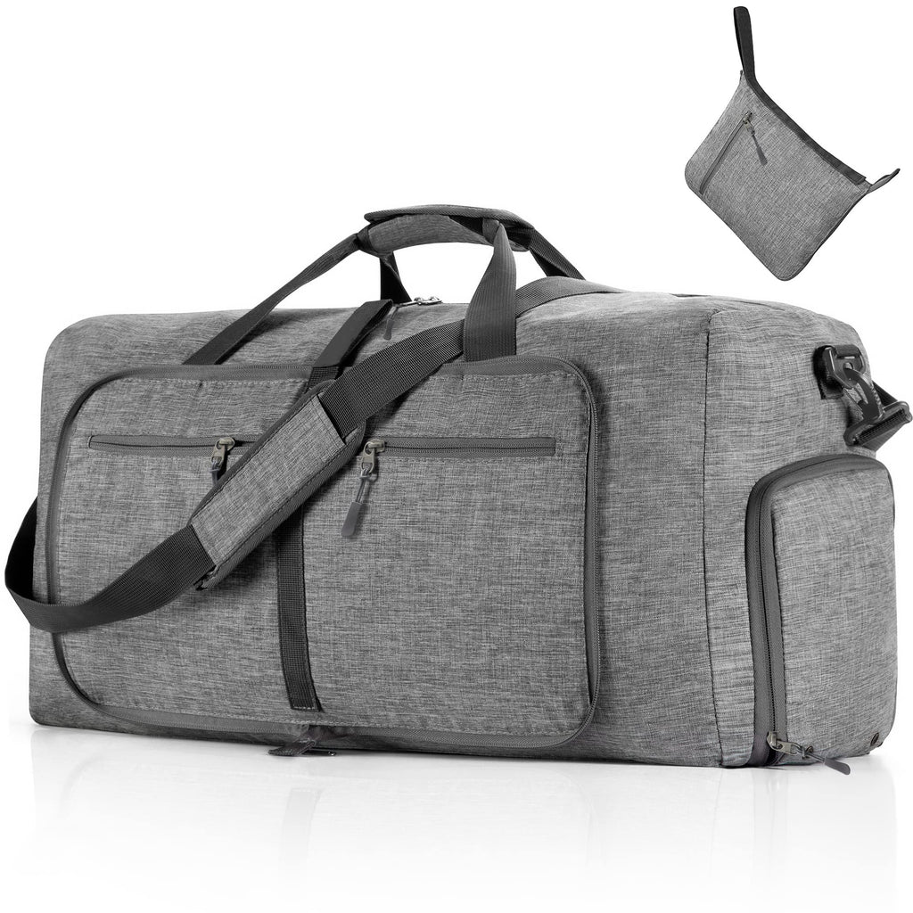 Vomgomfom 65L/85L/115L Foldable Travel Duffle Bag, Lightweight Checked Luggage with Shoe Compartment, Water-Resistant Weekender Overnight Bag for Men & Women