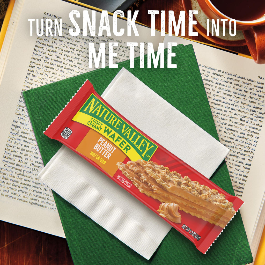 Nature Valley Crispy Creamy Wafer Bars, Blueberry, Whole Grain, 5 Bars, 6.5 oz