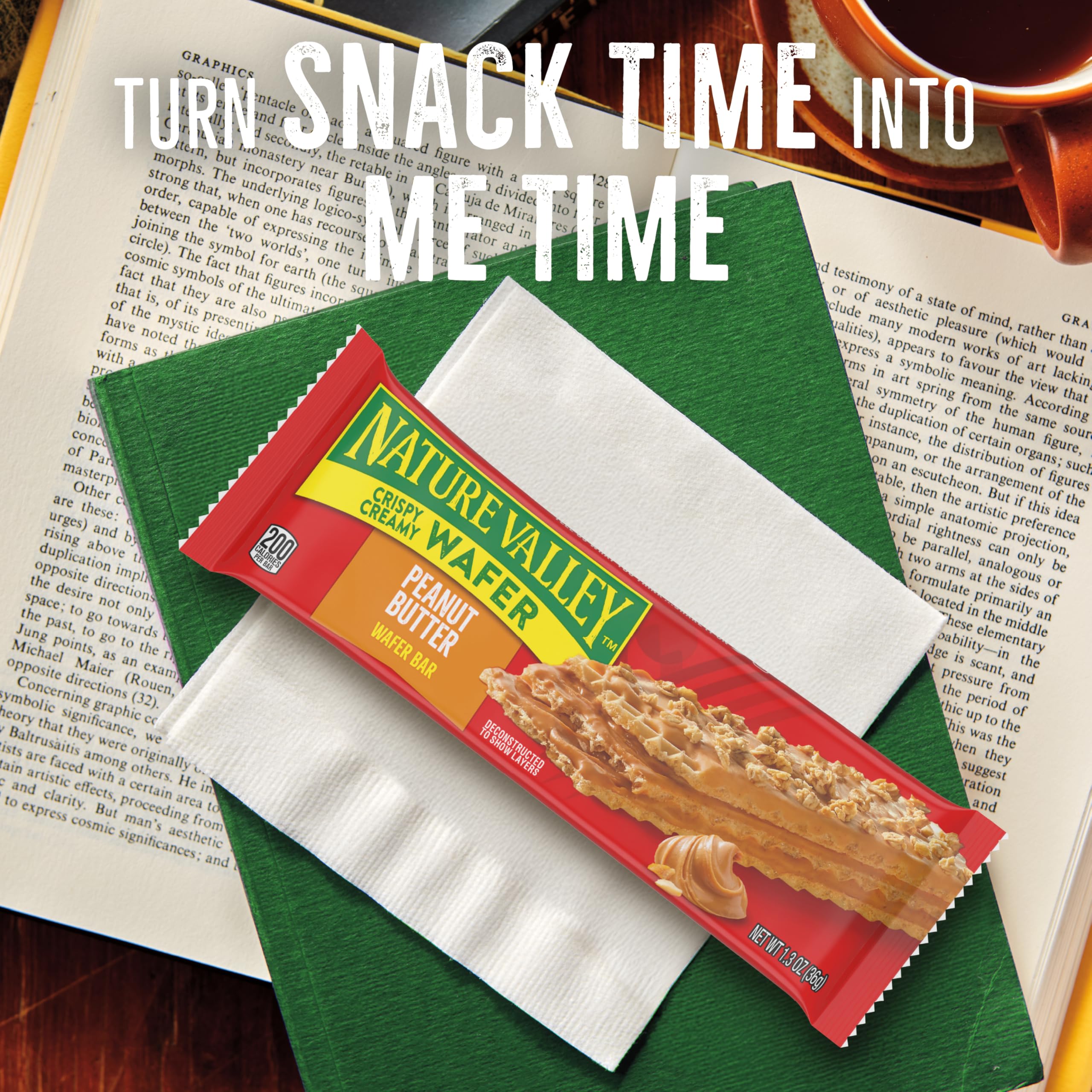 Nature Valley Crispy Creamy Wafer Bars, Blueberry, Whole Grain, 5 Bars, 6.5 oz