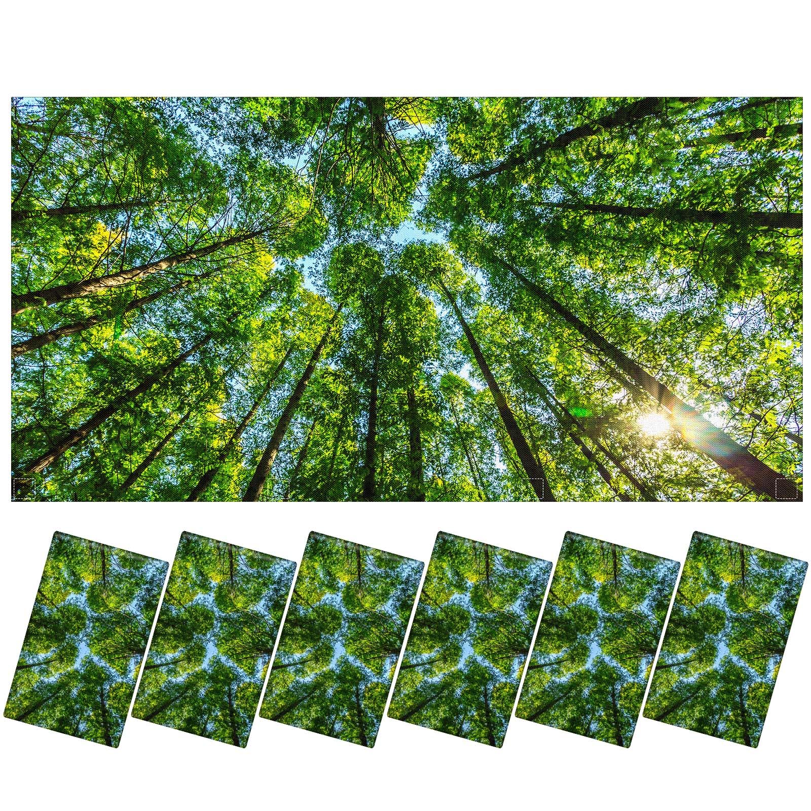 6 Pcs Fluorescent Light Covers for Ceiling Lights with 48 Magnets Decorative Magnetic Light Filters for Classroom Office Kitchen Decoration(Blue Sky)