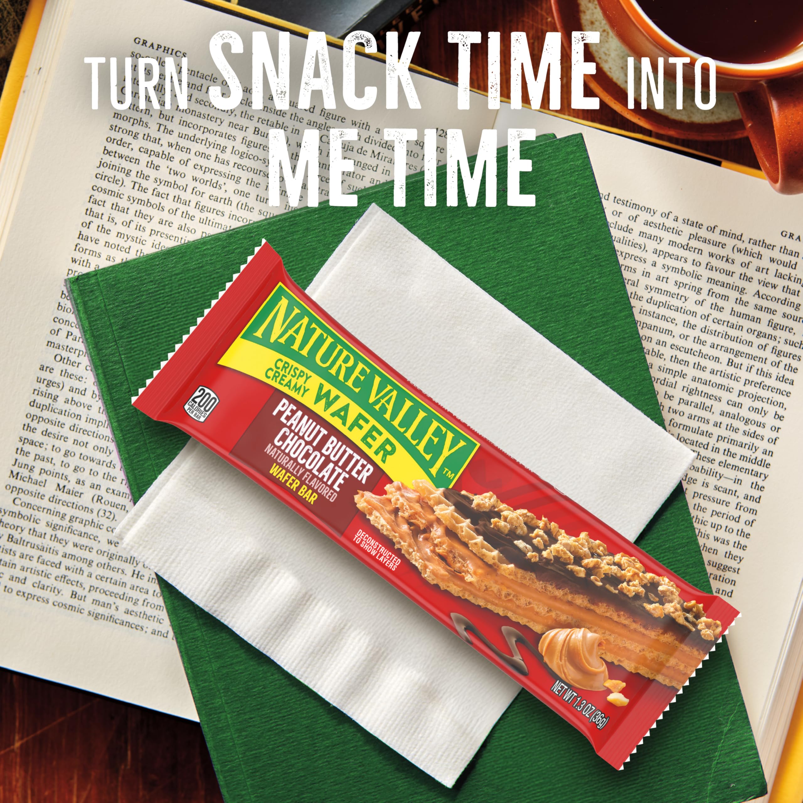 Nature Valley Crispy Creamy Wafer Bars, Blueberry, Whole Grain, 5 Bars, 6.5 oz