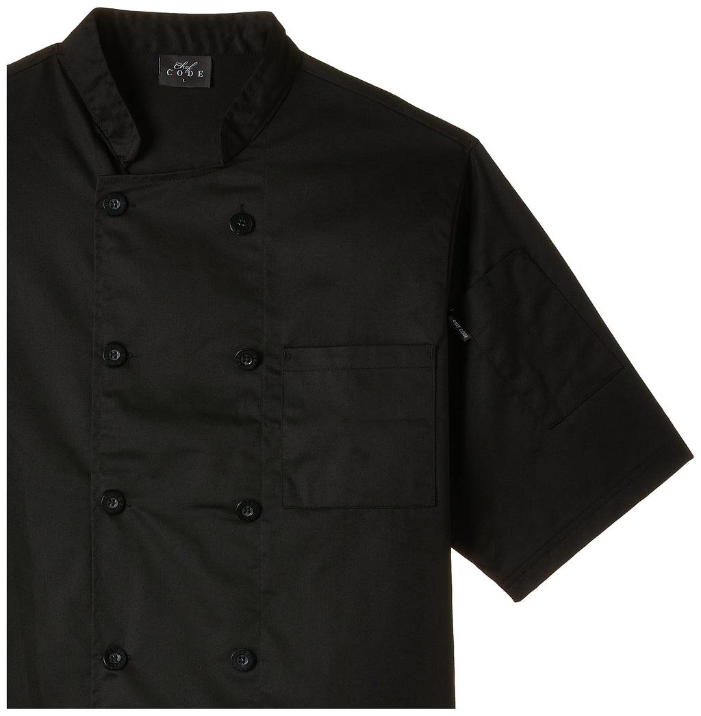 Chef Code Men's Short Sleeve Unisex Classic Chef Coat
