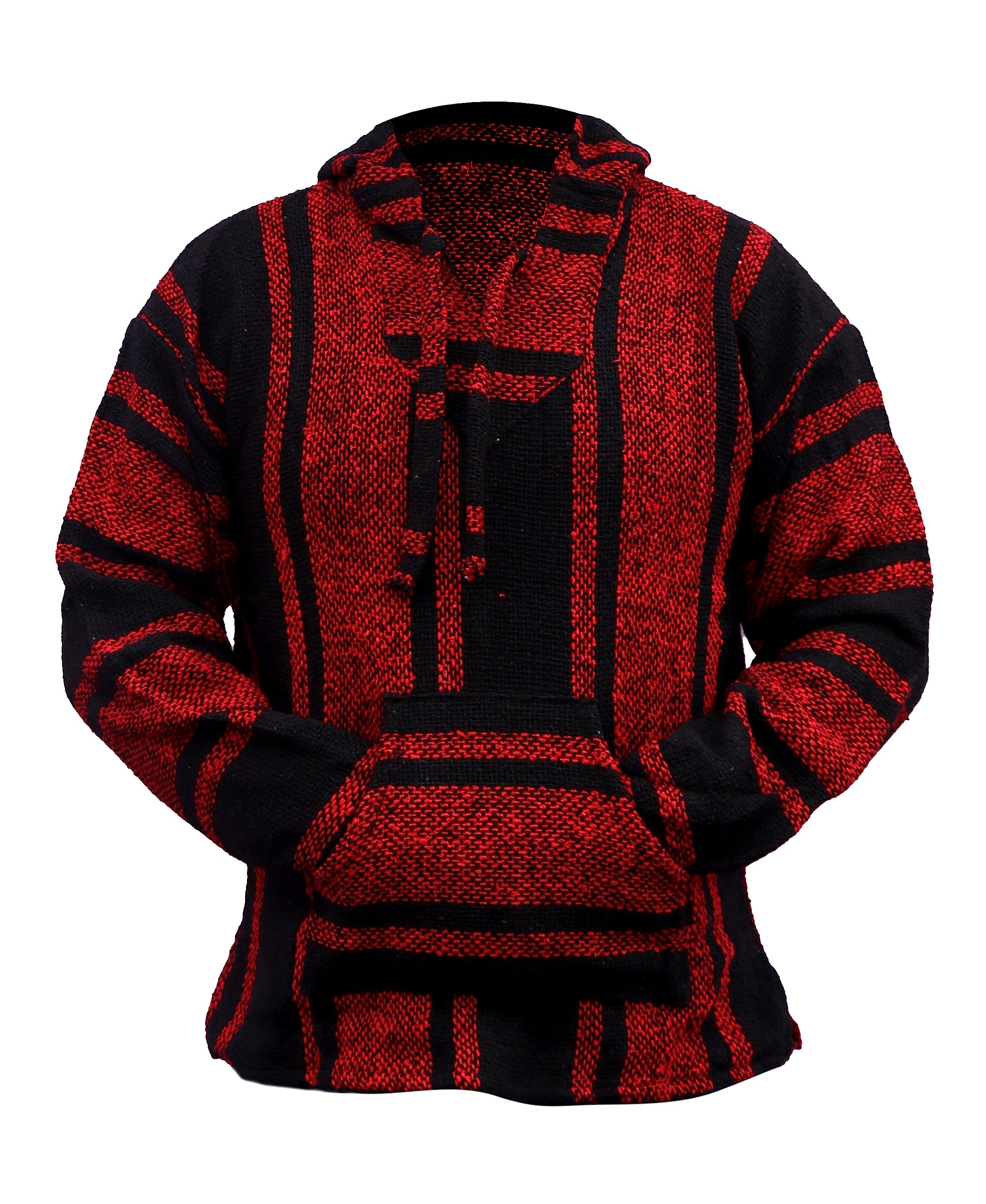 Del Mex Mexican Baja Hoodie Hippie Surf Poncho Sweater Sweatshirt Pullover Jerga