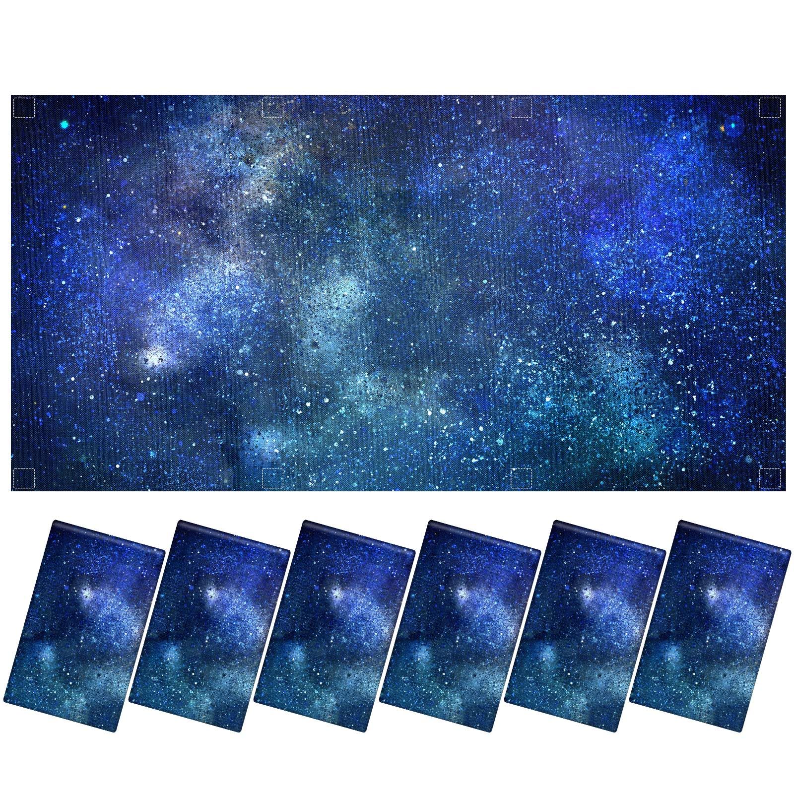 6 Pcs Fluorescent Light Covers for Ceiling Lights with 48 Magnets Decorative Magnetic Light Filters for Classroom Office Kitchen Decoration(Blue Sky)